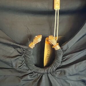 Black Top with Gold Snake Accents